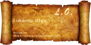 Lukácsy Olga névjegykártya