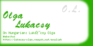 olga lukacsy business card